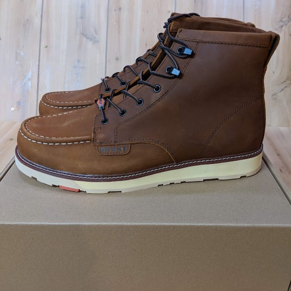 Brunt The Marin Boots Unlined Soft Toe 6" Mens Size 16 Brown Leather - Picture 3 of 13